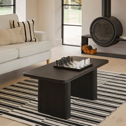 Furnhands Premium Black Mango Wood Coffee Table