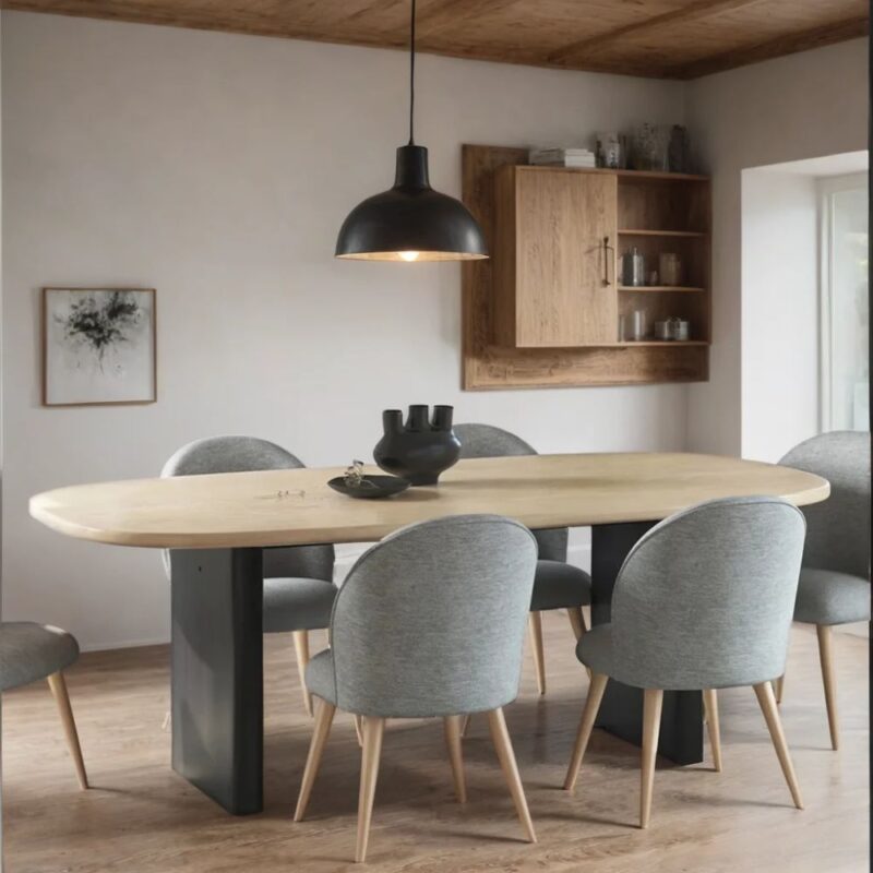 4 seater solid wood dining table set – Furnhands