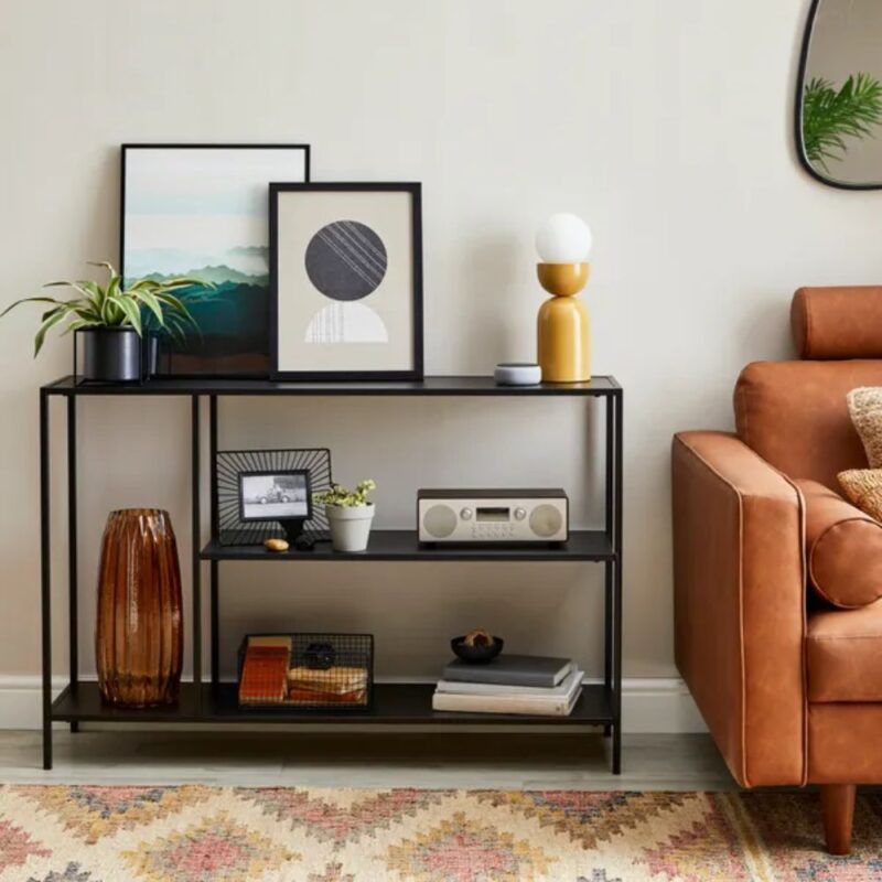 Modern Solid Wood Console Table for Living Room Mumbai in Scandinavian Style by Furnhands