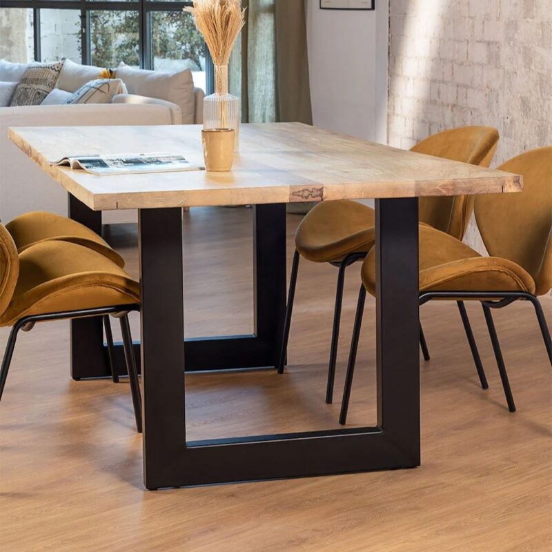 mango wood rectangular dining table