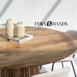Luxury Round Wooden Dining Table with Handcrafted Cane Base | 5-Star Elegant Design – Furnhands® - Image 3
