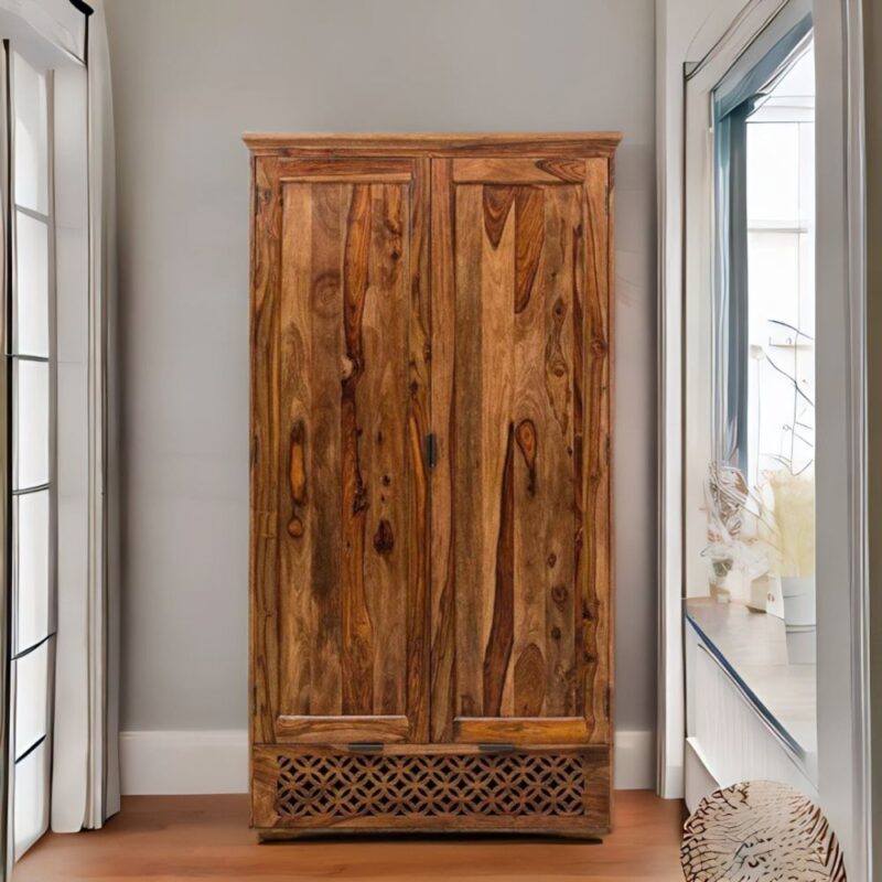 wardrobe with 2 doors , Solid Wood Wardrobe