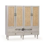 Wooden 4 Door Almirah – Handcrafted Solid Wood Wardrobe for Home - Image 3