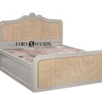 Cane Bed with Wooden Frame – Stylish & Durable Bed for Home - Image 4