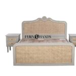 Cane Bed with Wooden Frame – Stylish & Durable Bed for Home - Image 3