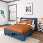Furnhands Premium Upholstered Kids Bed – Handmade Solid Wood Comfort - Image 5