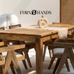 Handcrafted Wooden Dining Table – Luxury Home Furniture Online by Furnhands India - Image 3