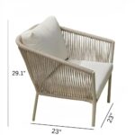 Furnhands Outdoor Patio Seating Set – 2 Braided Rope Chairs with Table - Image 5