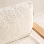 Australia Oak Armchair with Fabric Upholstery | Luxury Accent Chair by Furnhands - Image 3