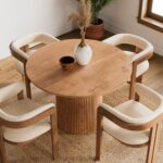 Luxury Solid Wood Round Dining Table Online India – Furnhands