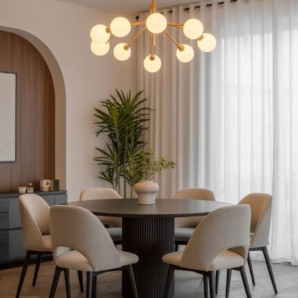 Modern 4 seater round dining table for small spaces in India