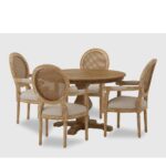 4 Seater Round Dining Table Set – Luxury Solid Wood Dining Furniture for Modern Homes - Image 2
