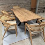 Buy 6 Seater Live Edge Dining Table Set Online India