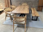 Buy 6 Seater Live Edge Dining Table Set Online in India - Image 2