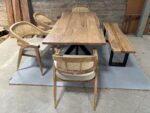 Buy 6 Seater Live Edge Dining Table Set Online in India - Image 4
