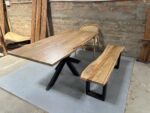 Buy 6 Seater Live Edge Dining Table Set Online in India - Image 3